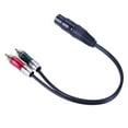 thumbnail image 4 of 3pin XLR Female to 2 RCA Male Cable Audio Adapter Cable Metal Connector, 4 of 7