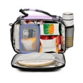 thumbnail image 2 of Plaids in Purple Black Green Insulated Lunch Bag Portable Cooler Bag Mommy Bag Large Capacity 6L, 2 of 9