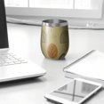 thumbnail image 3 of Floral 12oz Stainless Steel Insulated Wine Tumbler with Lid and Straw – Double Wall Vacuum Mug for Hot & Cold Drinks, 304 Steel Interior, Sweat-Free Design,Thanksgiving,Christmas, Spring,Flower, 3 of 5