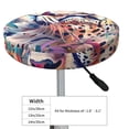 thumbnail image 4 of KLL Vibrant Leopard In Flowers Round Bar Chair Cushion Cover 13 inch ,Bar Stool Protector with Elastic, Soft Washable, 4 of 6