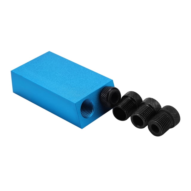 14 Pcs Système de Trous de Jig, Kit de Guide de Forage à 15 Trous en Alliage d'Aluminium pour Menuiserie