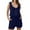 Blue, variant on Women Jumpsuit Sleeveless Wide Leg Adjustable Waist Polyester Spandex Beach Pool Party Wear