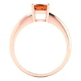 thumbnail image 4 of 1.0ct cushion cut red Zircon 18k rose gold Bridal Wedding Engagement Promise Anniversary Ring for Women size 7.25, 4 of 7