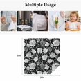 thumbnail image 4 of Black Flowers Cloth Napkins, Watercolor Vintage Floral Leaves Country Washable and Reusable Dinner Napkins Set of 8, Table Napkin for Kitchen Party Birthday Wedding Hotel Housewarming 20"x20", 4 of 8