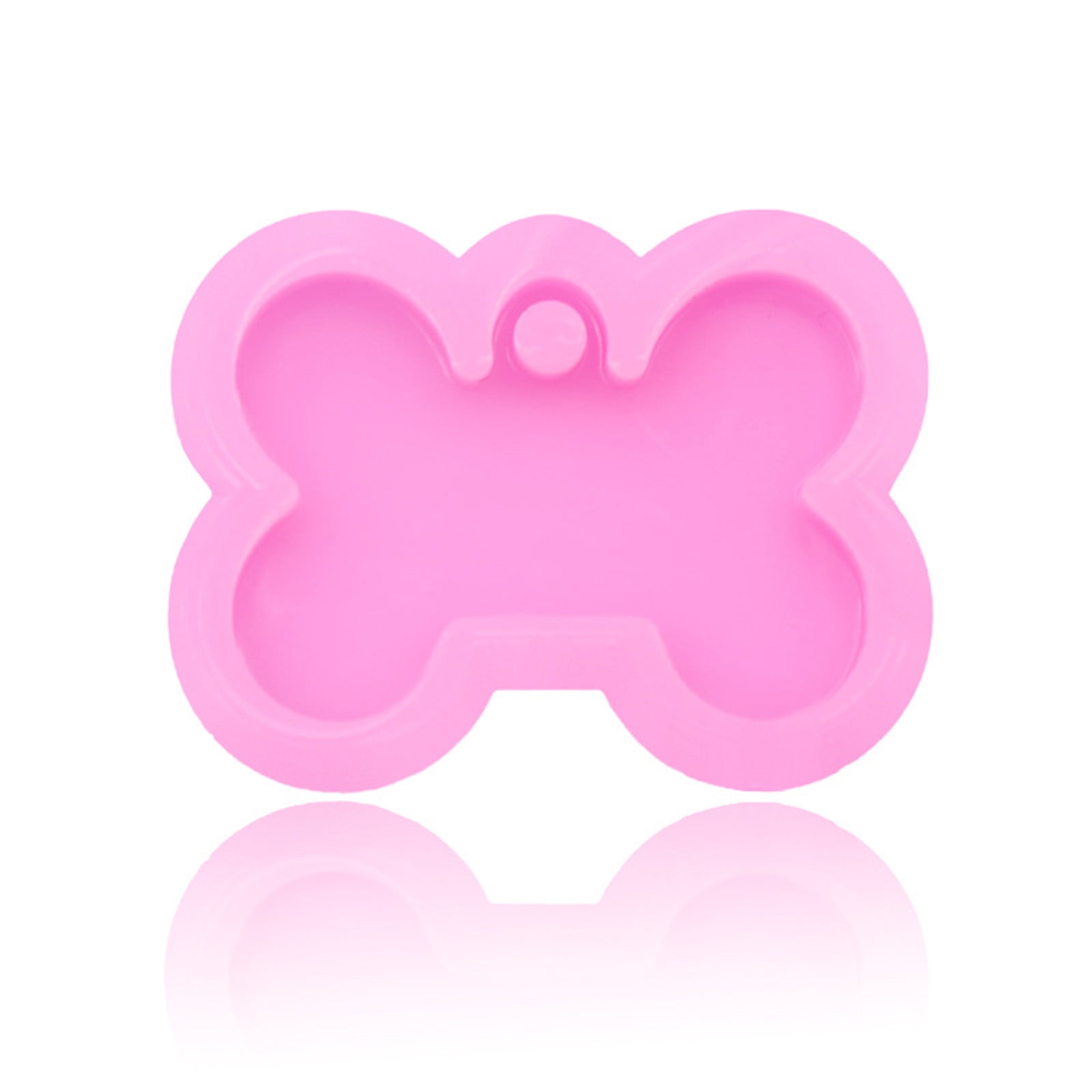 Fonwoon Diy Mold Big and Small Dog Mirror Crystal Keychain Mold Car