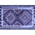 thumbnail image 1 of Ahgly Company Machine Washable Indoor Rectangle Southwestern Blue Country Area Rugs, 7' x 9', 1 of 4