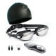 thumbnail image 1 of Kit de gafas de natación, juego de gafas de gorro de natación, juego de gorro de natación, gafas de natación con gorro elaborado con cuidado, 1 of 8