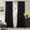 Black-40"W x 108"L (Pack of 2), variant on Pinch Pleat Extra Long 120 Inch Blackout Curtafor Living Room 2 Panels Set Black Out Flax Burlap Beige Cream White Pleated Drapes Darkening Luxury High Ceiling Windows Curtain