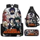 thumbnail image 2 of My Hero Academia anime mochila infantil 3D poliéster a prueba de agua niño niña Kit de mochila escolar para estudiantes estuche de lápices bolsa de pecho 3pcs, 2 of 4