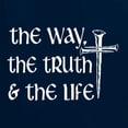 thumbnail image 5 of Wild Bobby The Way, The Truth & The Life Inspirational/Christian Men Graphic Tee, Navy, Medium, 5 of 5