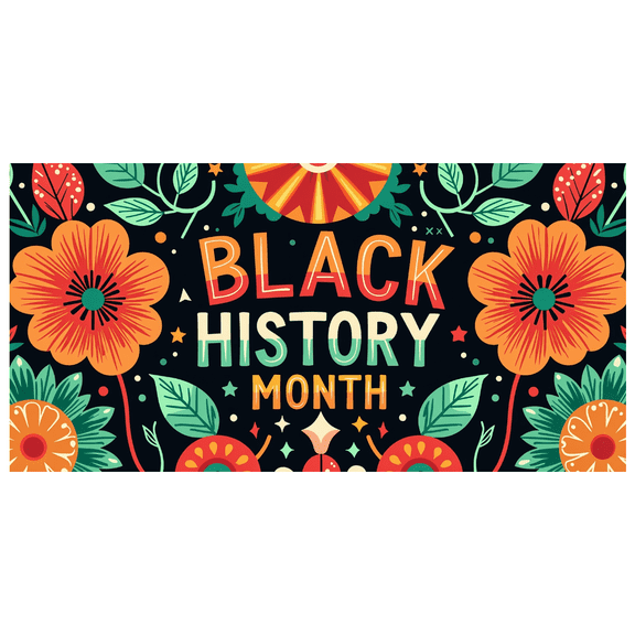 LUUFILx Black History Month Floral Celebration Banner Backdrop Colorful Decorations Background Party Supplies Photography Props Event Display