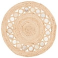thumbnail image 2 of SAFAVIEH Natural Fiber Annandale Geometric Area Rug, Beige/Grey, 3' x 3' Round, 2 of 6