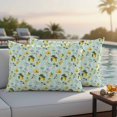 thumbnail image 4 of Outdoor Waterproof Pillow Covers Farmhouse Lemon Flower Leaf Decorative Throw Pillow Protectors,Pillowcase Cushion Cases for Patio Sofa Garden Couch,20x12in,Pack of 2, 4 of 14
