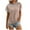 Khaki-02, variant on Mittory Tops for Women Summer Casual Loose Short Sleeve Round Neck Solid Color Ribbed T-Shirt Tops Blouses