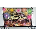 thumbnail image 6 of 7x5FT Colorful Fireworks New Year Backdrop City Night Scene Cheers to 2025 Background, 6 of 6