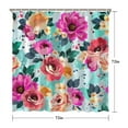 thumbnail image 5 of Waterproof Beautiful Colorful Floral Shower Curtain 72x72 Inch Boho Style Polyester Unique Shower Curtain for Bathroom Hotel Home Decor with 12 Plastic Hooks, 5 of 5