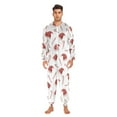 thumbnail image 5 of Adult Christmas Onesie Santa Hat and Candy Canes Zipper One-Piece Pajamas Unisex with Pockets, 5 of 6