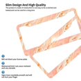 thumbnail image 5 of A Pair Of License Plate Frame Sunscreen Corrosion Resistant Rust 12.3×6.3in With Accessories Suitable For Any Car Peachpuff Marble_2, 5 of 8