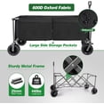 thumbnail image 5 of REDCAMP 50" L Extra Long Collapsible Beach Wagon, 300L Heavy Duty Folding Wagon Utility Beach Cart with Big All Terrain Wheels for Sand, Dog Wagon with Side Pocket for Camping Sports Shopping Pet, 5 of 8