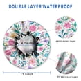 thumbnail image 3 of Shower Caps,Pioneer Flower Floral Print Pattern Waterproof Shower Cap for Women 4 Pieces,Double Reusable Hair Cover for Shower PEVA Elastic Stretch Hem, 3 of 7