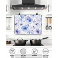 thumbnail image 5 of Stove Top Covers for Electric Stove 28.5x20.5 Inches, Purple Blue Spring Floral Heat Insulation Fireproof Glass Cooktop Protector, Summer Flowers Botanical Countertop Stovetop Cover for Kitchen, 5 of 8