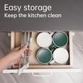 thumbnail image 3 of Tomorotec Aqua Triangle Roll-Up Dish Drying Rack for Sink Corner - Small, Foldable, Stainless Steel, Multipurpose Kitchen Drainer Caddy, Trivet, Rustproof Organizer, Storage Shelf and Space Saver, 3 of 8