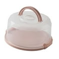 thumbnail image 3 of Portador De Pastel De 8 Pulgadas Con Tapa Contenedor De Transporte De Pastel Para Galletas Cupcake Rosa, 3 of 8