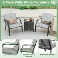 thumbnail image 5 of Costway 4 PCS Patio Metal Chairs Outdoor Dining Seat Heavy Duty with Cushions Garden Gray, 5 of 8