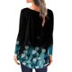 thumbnail image 4 of Puntoco Moda Mujer Cuello Redondo Botones Impresos Manga Larga Dobladillo Asimétrico Top Puntoco Puntoco-2569, 4 of 6
