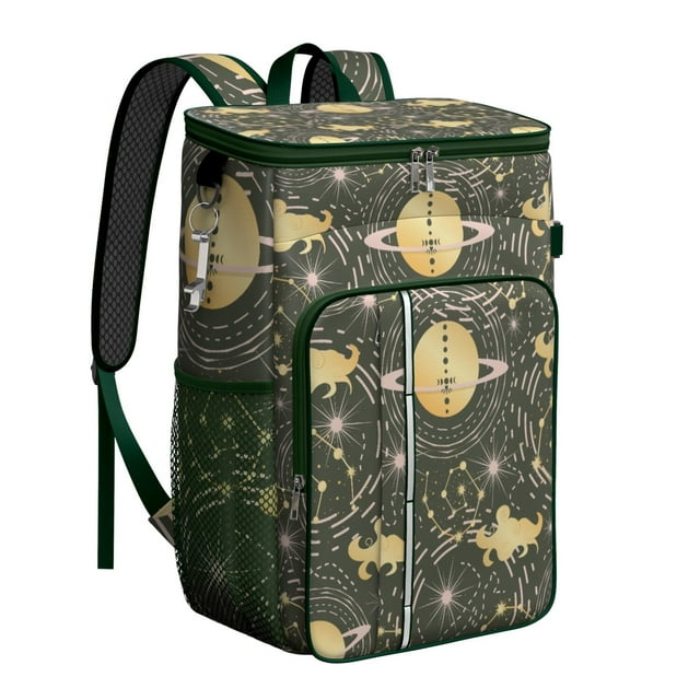 Spiritual Witchy Cooler Backpack - 20L Insulated Leakproof Picnic Backpack with Mystical Astrology Design