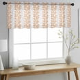 thumbnail image 2 of Orange Gray Botanical Valance Curtains for Kitchen/Living Room/Bathroom/Bedroom Window,Rod Pocket Small Topper Half Short Window Curtains Sheer Scarf,Pastoral Spring Summer Leaf Aesthetics 42"x18", 2 of 8