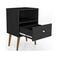 thumbnail image 4 of Manhattan Comfort Liberty Mid Century - Modern Nightstand 1.0 with 1 Cubby Space and 1 Drawer in Black, 4 of 9