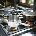 thumbnail image 3 of GROWTH TANK Cooking Pan Cookware Melting Butter Heating Milk with Long Handle Baby Breakfast Steel Handle S, 3 of 8