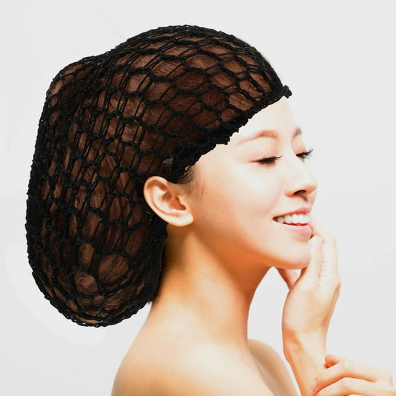 Minkissy 3-Pack Gray Mesh Crocheted Hairnets for Hair, Simple Design Hair Wraps, Comfortable and