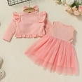 thumbnail image 3 of OBEEII Floral Girls Dress Infant Toddle Girl Clothes Sleeveless Dressy Dresses and Long Sleeve Cardigan Outfits Set, Pink Size 3M-3T, 3 of 9