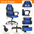 thumbnail image 6 of BestMassage Ergonomic Gaming Chair, Lumbar Support, Swivel Rolling for Women, Men(Blue), 6 of 7