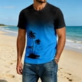 thumbnail image 2 of CONZONE Mens Hawaii Tshirts Short Sleeve Beach T-Shirts for Men Crew Neck Tropical Graphic Casual Summer Tee Tops, 2 of 4