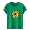 thumbnail image 5 of Womens T Shirts for Women Short Sleeve Summer Tops Floral Graphic Tees Casual Tunic Cute T-Shirt Loose Fit Crew Neck Blouses Plus Size Basic Shirts Ofertas En My Account History, 5 of 5