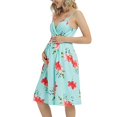 thumbnail image 4 of CHUANK Vêtements de Maternité pour Femmes Robe à Bretelles Sans Manches pour Femmes Robe Imprimée Robe de Grossesse pour l'Allaitement, 4 of 6