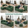thumbnail image 6 of BEHOST 102.5" L Shaped Modular Sectional Sofa with Extra Deep Seats, Cloud Couch for Small Living Room,Teddy Green, 6 of 11