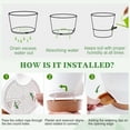 thumbnail image 5 of Remiawy Self Watering Plant Pots with Drainage Hole, 8/7/6.5/6/5.5/5 Inch Self Watering Planters for Indoor Outdoor Plants , White Plastic Flower Pots 6 Packs, 5 of 8