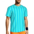 thumbnail image 2 of T Shirt For Men Abstract Striped T-Shirt Male Blue And Green Street Style Sports Comfortable Beach H, 2 of 7