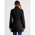 thumbnail image 4 of INSPIRE CHIC Manteau Trench Long Classique d'Hiver pour Femme à Col Montant avec Ceinture à Nouer, 4 of 7