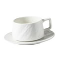 thumbnail image 5 of Fiocias Cappuccino Cups with Saucer, Espresso Latte Cup, Creative Unique Porcelain Cups, white, 5 of 9