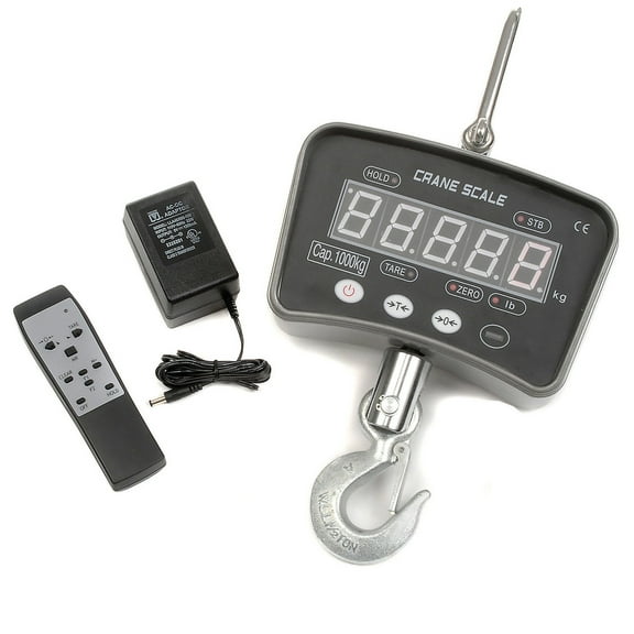 Global Industrial Digital Crane Scale with Remote 2000 lbs x 1 lbs