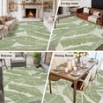 thumbnail image 5 of 6'x9' Area Rugs, Green Palm Leaf Indoor Outdoor Area Rug for Living Room Bedroom, Tropical Botanical Summer Washable Bathroom Rugs Kitchen Floor Carpet Mats Home Decor Aesthetic, 5 of 8