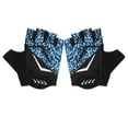 thumbnail image 2 of Guantes de ciclismo de montaña de verano, transpirables, de medio dedo, color azul XL, para exteriores, 2 of 8