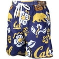 thumbnail image 2 of Men's Wes & Willy Navy Cal Bears Floral Volley Logo Swim Trunks, 2 of 3