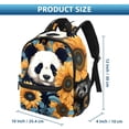 thumbnail image 2 of Panda Sunflower Traveling Backpack School Bags Cute College Backpack Baby Bag Lightweight Large Capacity Printed Design Adjustable Shoulder Strap Suitable, 2 of 6