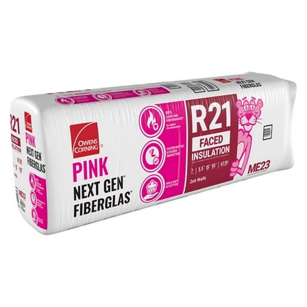 Owens Corning 15 in. W X 93 in. L X 5.5 in. 21 Kraft Faced Fiberglass Insulation Batt 9.69 sq ft